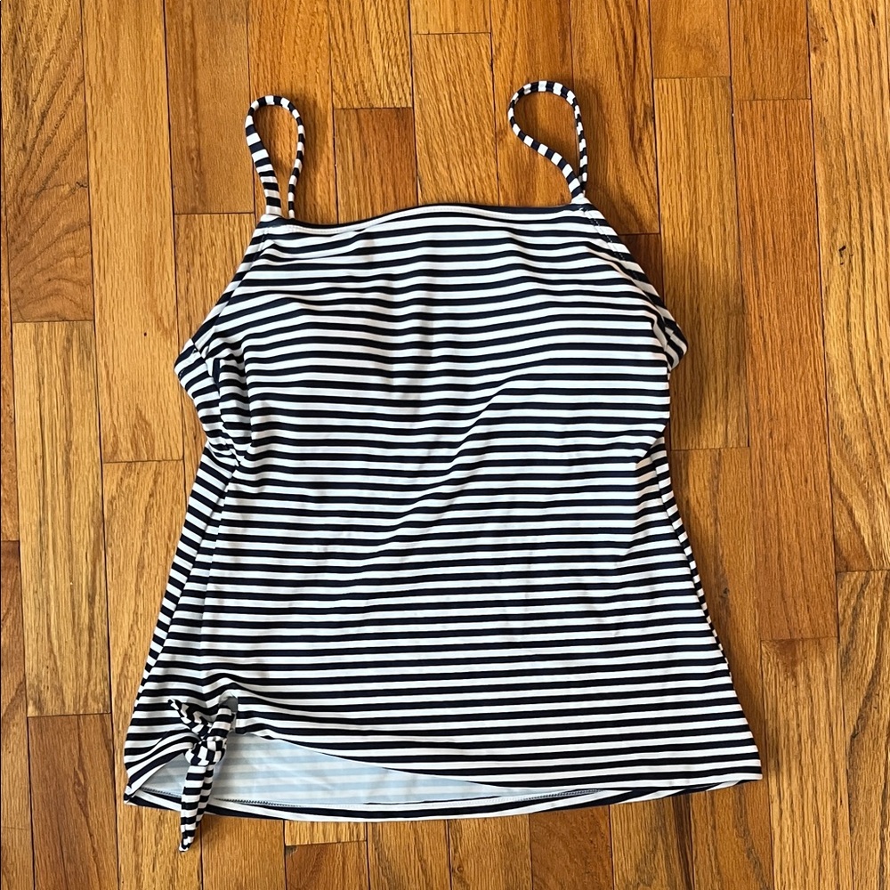 Kona Sol Navy & White Striped Camisole Tank Top